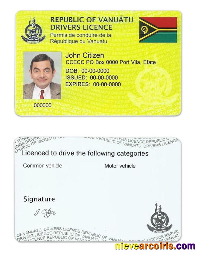 Vanuatu driving license